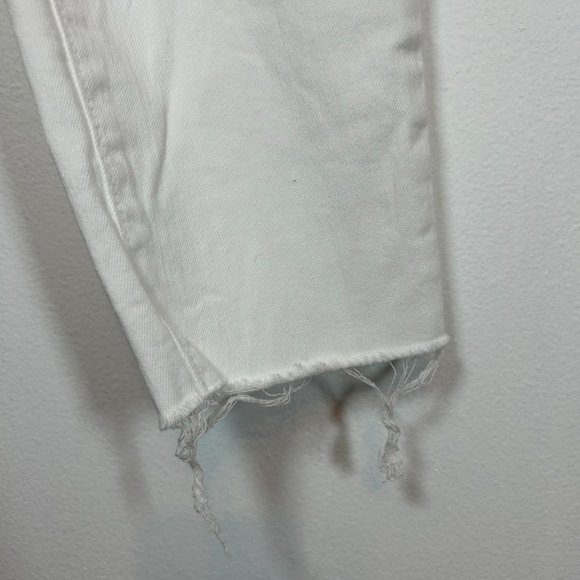 LOFT | White Jeans Curvy Skinny Jeans with Frayed Ankles - Picture 5 of 10